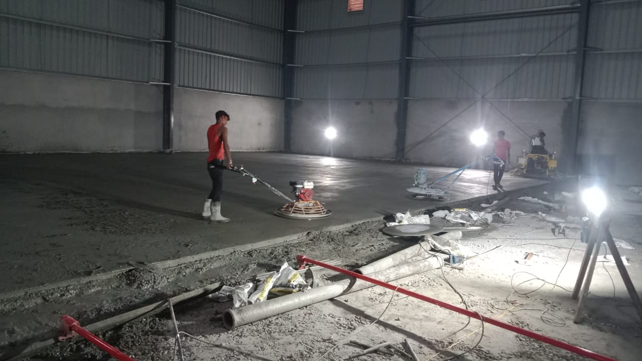 JMR Infra Fiber-Reinforced Concrete in industrial flooring